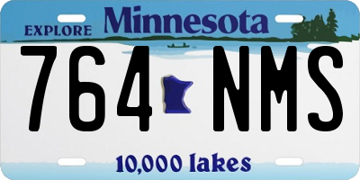 MN license plate 764NMS