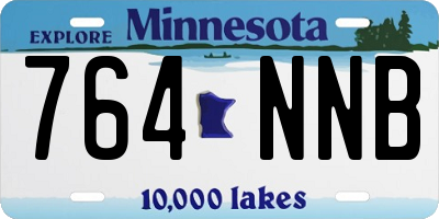 MN license plate 764NNB