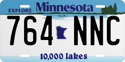 MN license plate 764NNC
