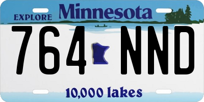MN license plate 764NND