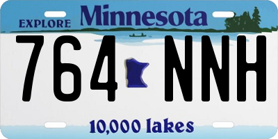 MN license plate 764NNH