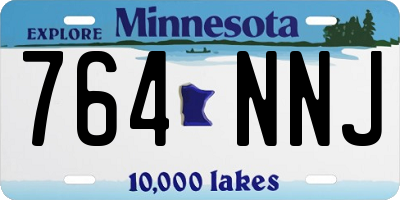 MN license plate 764NNJ
