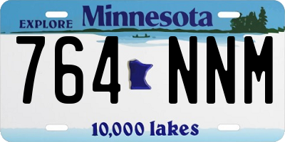 MN license plate 764NNM