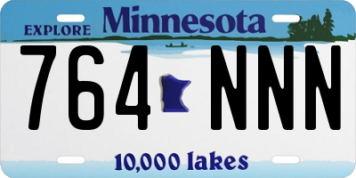 MN license plate 764NNN