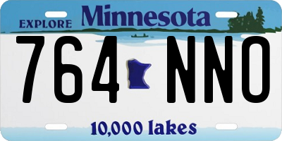 MN license plate 764NNO