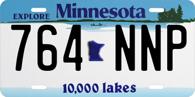 MN license plate 764NNP