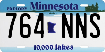 MN license plate 764NNS