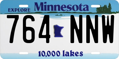 MN license plate 764NNW