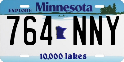 MN license plate 764NNY
