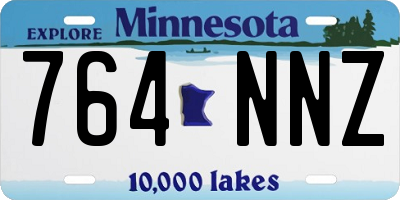 MN license plate 764NNZ