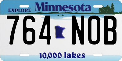 MN license plate 764NOB