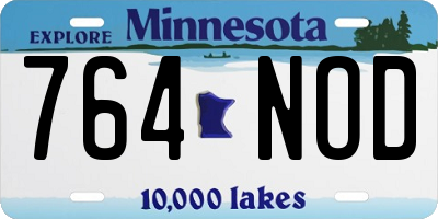 MN license plate 764NOD