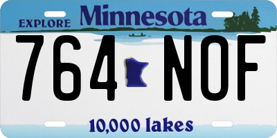 MN license plate 764NOF