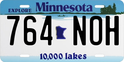 MN license plate 764NOH