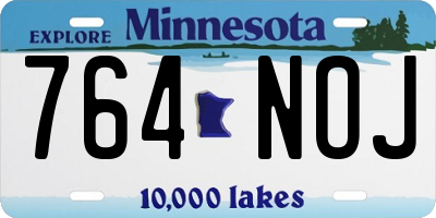 MN license plate 764NOJ