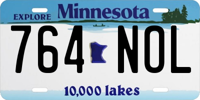 MN license plate 764NOL