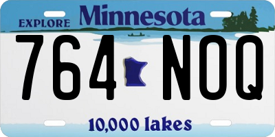 MN license plate 764NOQ