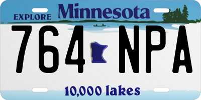 MN license plate 764NPA