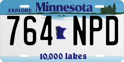 MN license plate 764NPD