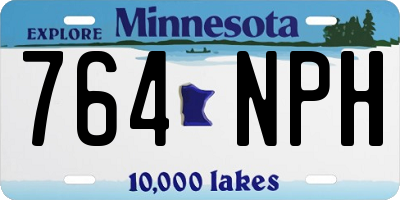 MN license plate 764NPH