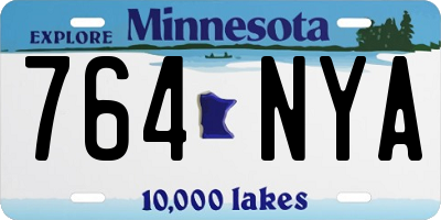 MN license plate 764NYA