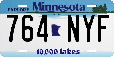 MN license plate 764NYF