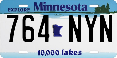 MN license plate 764NYN