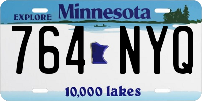 MN license plate 764NYQ