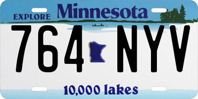 MN license plate 764NYV
