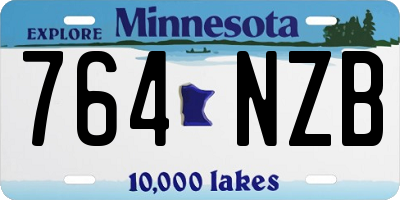 MN license plate 764NZB