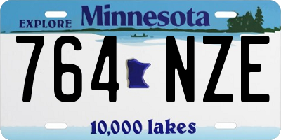 MN license plate 764NZE