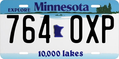 MN license plate 764OXP
