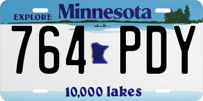 MN license plate 764PDY