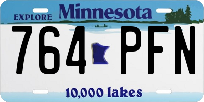 MN license plate 764PFN