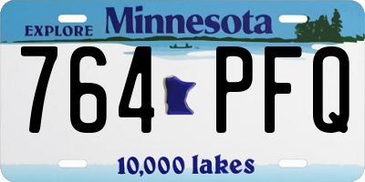 MN license plate 764PFQ