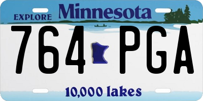 MN license plate 764PGA