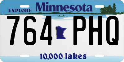 MN license plate 764PHQ