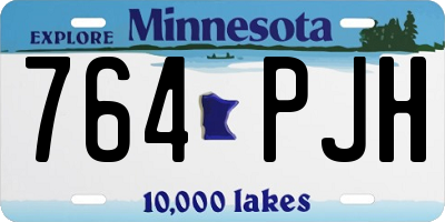 MN license plate 764PJH