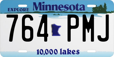 MN license plate 764PMJ