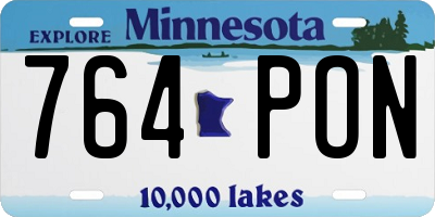 MN license plate 764PON