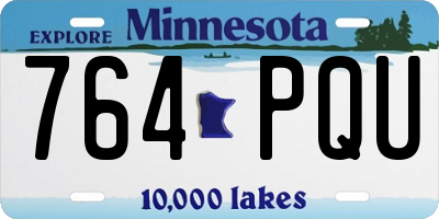 MN license plate 764PQU