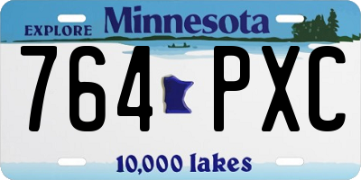 MN license plate 764PXC