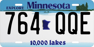 MN license plate 764QQE