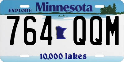 MN license plate 764QQM