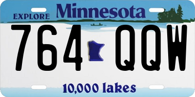 MN license plate 764QQW
