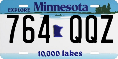 MN license plate 764QQZ