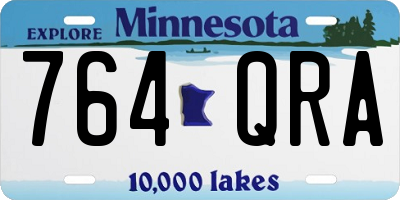 MN license plate 764QRA