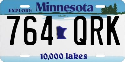 MN license plate 764QRK