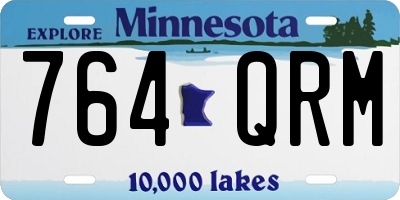 MN license plate 764QRM