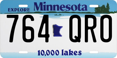MN license plate 764QRO